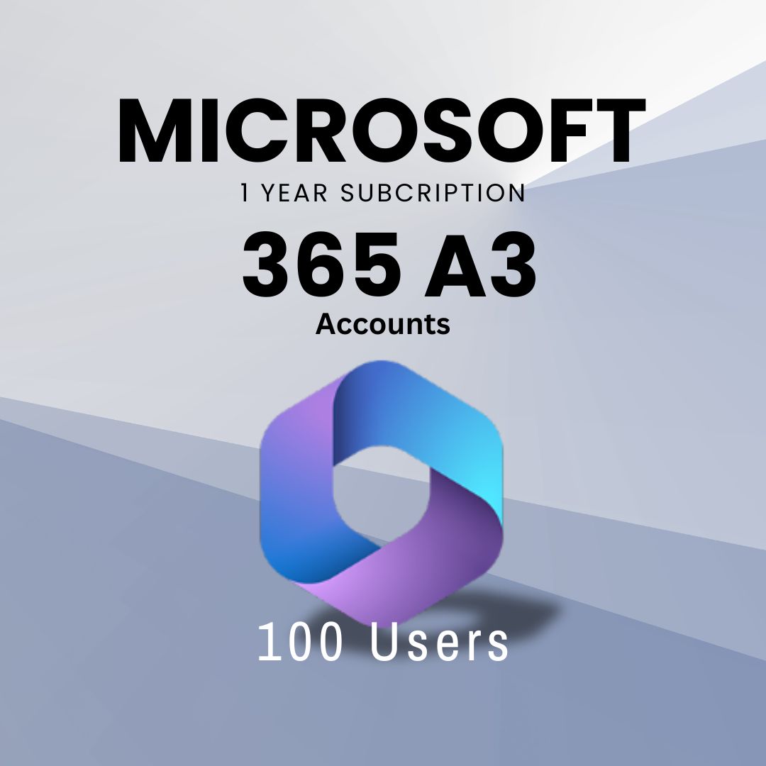 Microsoft Office 365 A3 Account Valid for 1 year up to 5 devices
